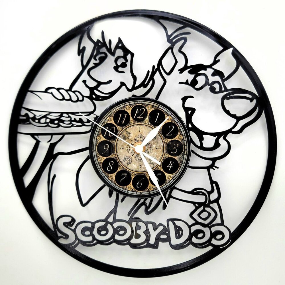 Scooby-Doo Vinyl Record Wall Clock – Cartoon Decor – Mystery Machine Style